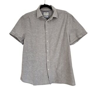 Larsson &‎ CO Stockholm GREY Button Up Long Sleeve Shirt Men SZ M